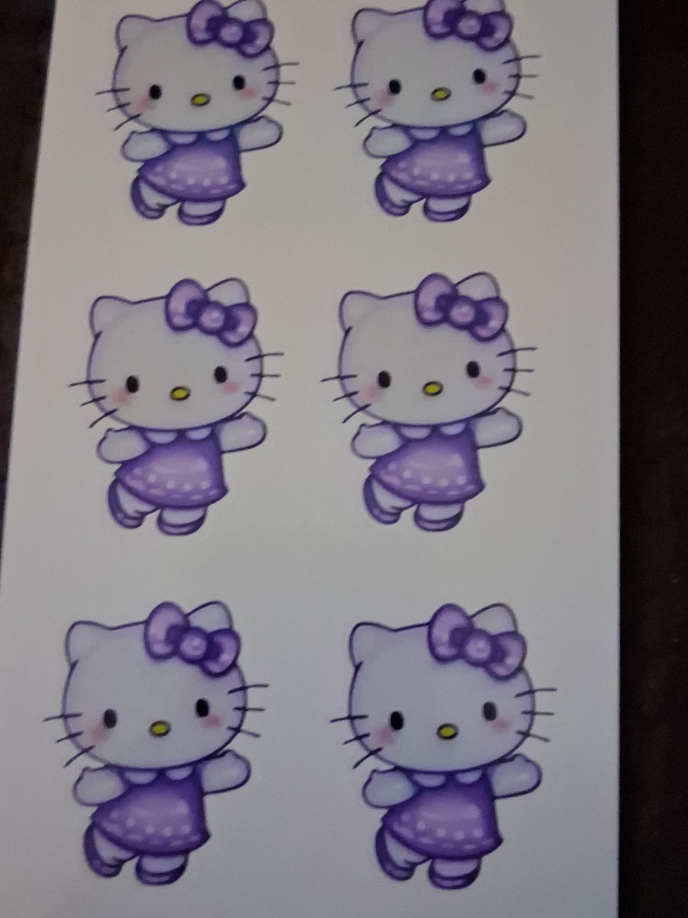 Hello Kitty White & Purple Character Sticker Sheet 6 Sticker - Picture 5 of 7